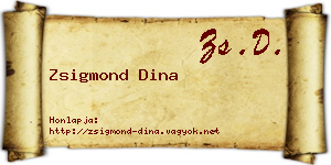 Zsigmond Dina névjegykártya